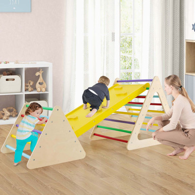 5-in-1 Wooden Toddler Climbing Play Set (3-Pieces)