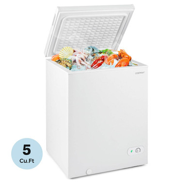 5 Cu.Ft Compact Chest Freezer with Adjustable Temperature