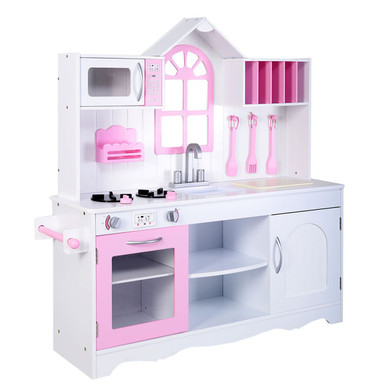 Kids Kitchen Playset with Removable Sink and Storage Space