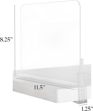 Acrylic Closet Shelf Dividers - Set of 4