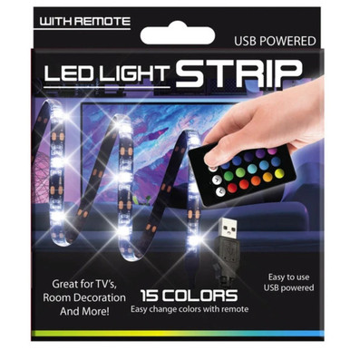RGB LED 3&rsquo; Light Strip with Remote