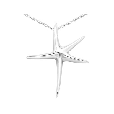 Sterling Silver Starfish Charm Necklace with Chain