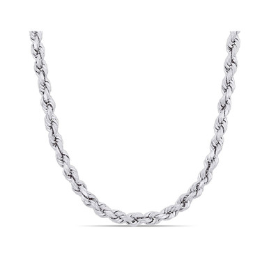 18" Rope Chain Necklace in Sterling Silver (5mm)