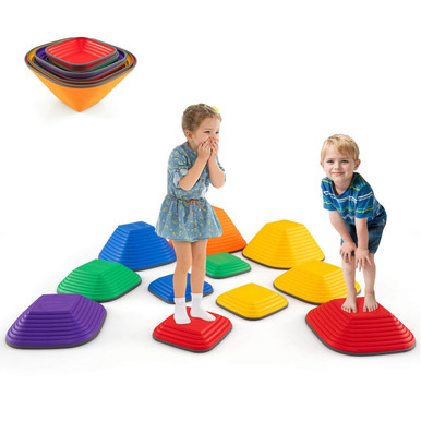 11-Piece Colorful Stepping Stones for Kids