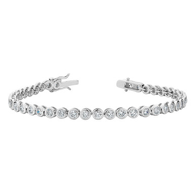 4.0 Carat (ctw) White Topaz Tennis Bracelet in Sterling Silver