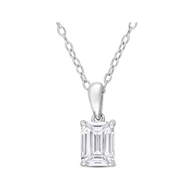 1.00 Carat (ctw) Simulated Moissanite Solitaire Necklace