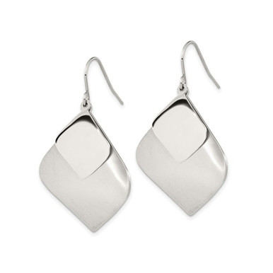 Stainless Steel Brushed and Polished Earrings