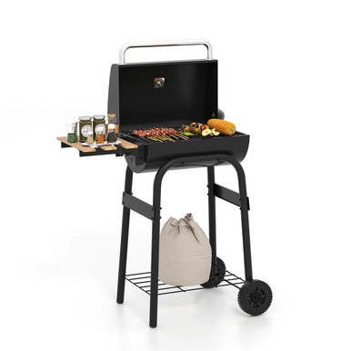 Barrel Charcoal Grill with Adjustable Air Vents