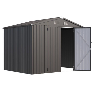 8' x 6' Metal Outdoor Lockable Storage Shed