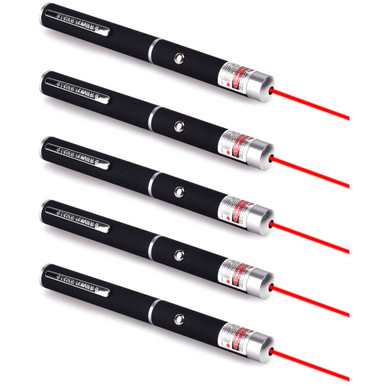 Laser Pointer Pens - 650nm Red Light (5-Pack)