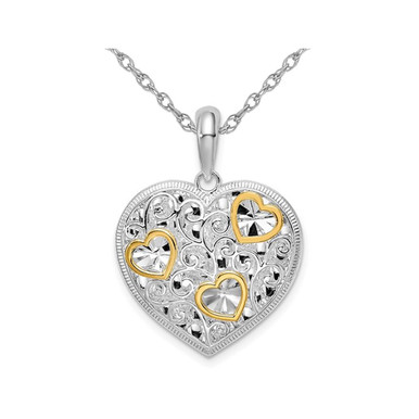 Sterling Silver Heart Pendant Necklace