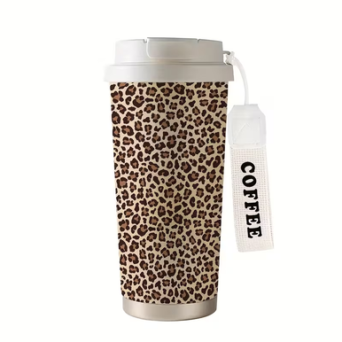 Leopard Print Travel Coffee Mug