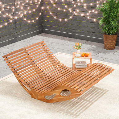 Outdoor Double Rocking Chaise Lounge