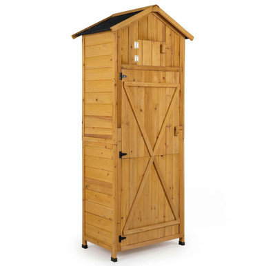 Garden Storage Shed with Lockable Door and Removable Shelves