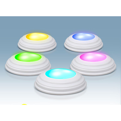 5-Pack Color Changing Wireless LED Lights with Remote Control