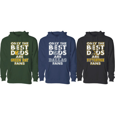 Men's Only The Best Dads Football Fan Pull Over Hoodie - Green Bay - F.Green / M