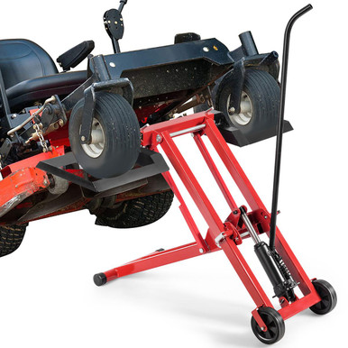 Lawn Mower Lift with Brake Pullers