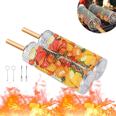 Rolling Grill Basket