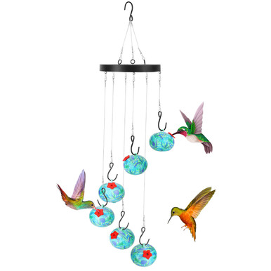 Wind Chimes Hummingbird Feeder