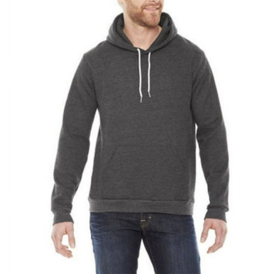 American Apparel Flex Fleece Pullover Hoodie (Size XXS) - Dark Heather Grey