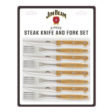 Jim Beam Steak Knife and Fork Set (8 Pieces)