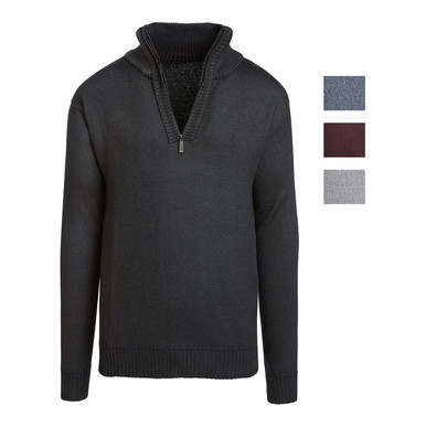 Alta Men's Casual Long Sleeve Half-Zip Jacket - SJ-NF-HZ-RED-SM