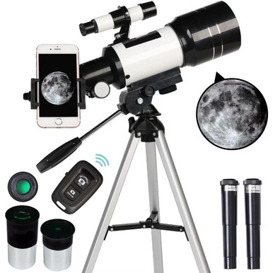 ToyerBee 70mm Aperture Refractor (15X-150X) Portable Travel Telescope
