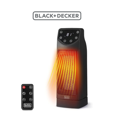 Black+ Decker 1500W Oscillating Space Heater with Remote Control