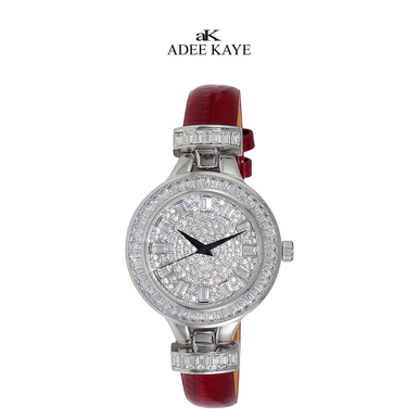 Adee Kaye Women's Gems Silver Dial Watch