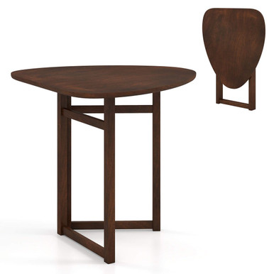 Foldable Dining Table with Rubber Wood Legs