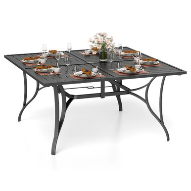 60” x 60” Square Patio Dining Table for 8