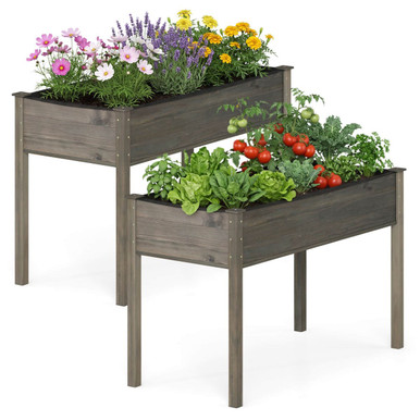 Wooden Raised Garden Bed (2-Pack)