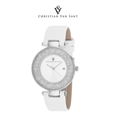Christian Van Sant Women's Dazzle Silver Dial Watch