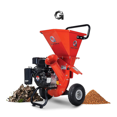 GreatCircleUSA 7HP 212CC Wood Chipper, Shredder and Mulcher