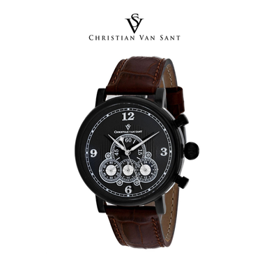 Christian Van Sant Men's Black Dial Watch