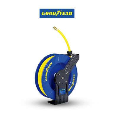 Goodyear Air Hose Reel - 1/2" x 65' Ft, 300 PSI Max, 1/4" NPT Connections