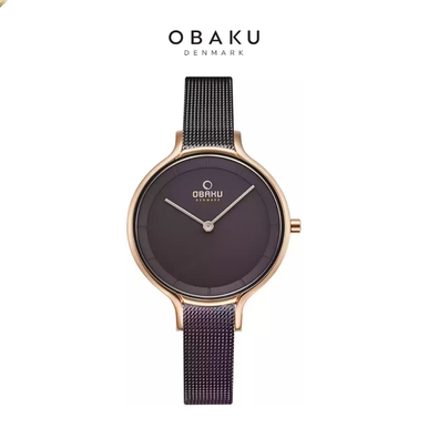 Obaku Women's Walnut Silver Dial Watch