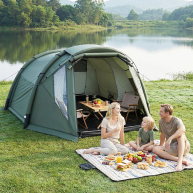 13x9.5-foot Inflatable Camping Tent with Porch