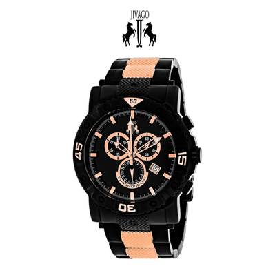 Jivago Men's Titan Black Dial Watch