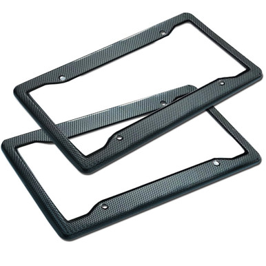 Zone Tech Carbon Fiber Plastic License Plate Frame (2-Pack)