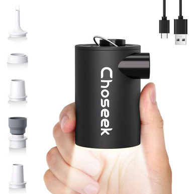Ultra-Mini Air Mattress Pump  with Camping Light