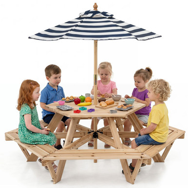 Kids' Hexagonal Picnic Table