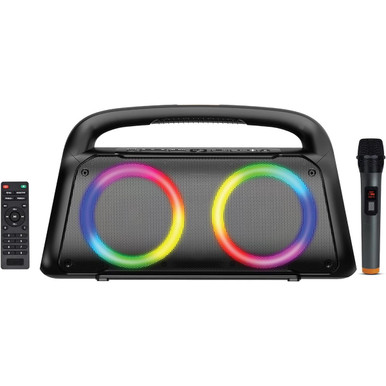 Portable Bluetooth Speaker with LED DJ Lights