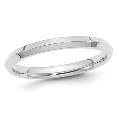Women's 14K White Gold 2.5mm Comfort Fit Wedding Band Ring - Ring size: 7