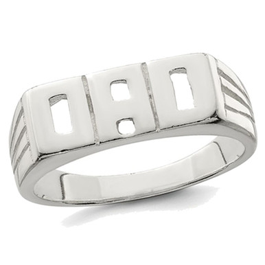 Men's Sterling Silver DAD Ring - Ring size: 9