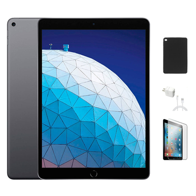 Apple® iPad Air 3rd Gen 10.5" with Case, Charger & Screen Protector - 256GB Space Gray (Wi-Fi + Cellular)