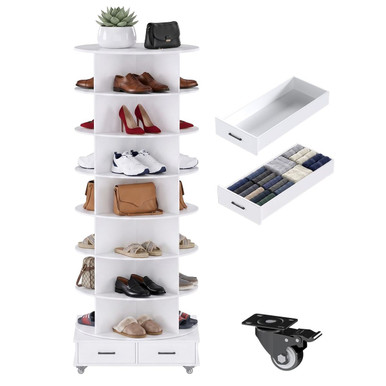 8 Tier Rotating Shoe Rack
