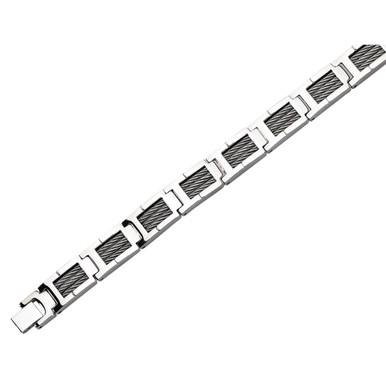 8.5" Men's Stainless Steel Cable Bracelet
