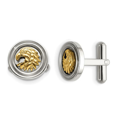 Men's Eagle Cuff Links in Stainless Steel