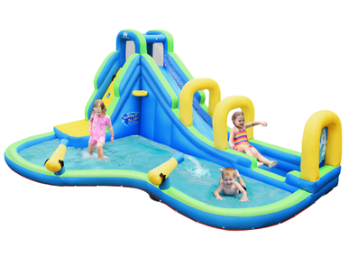 Inflatable Climbing Wall Splash Pool Bouncer - With Blower